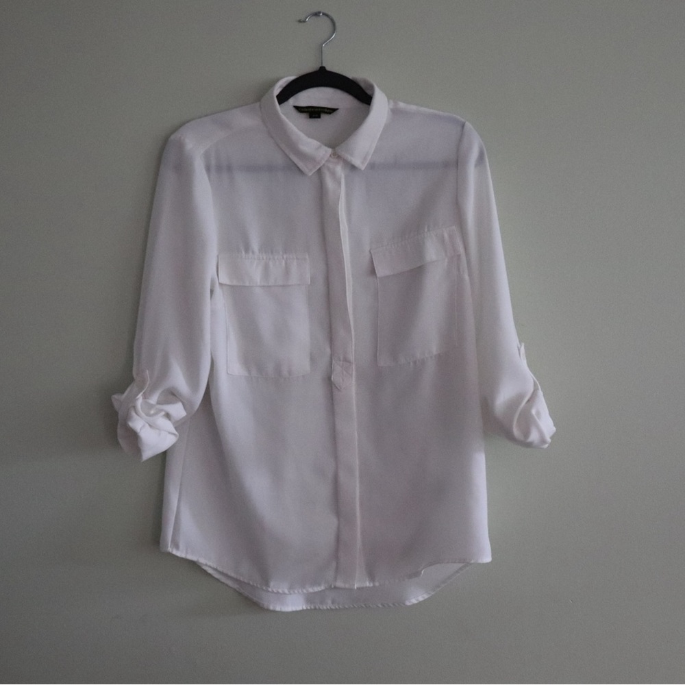 Catherine Malandrino White Button-Down Shirt